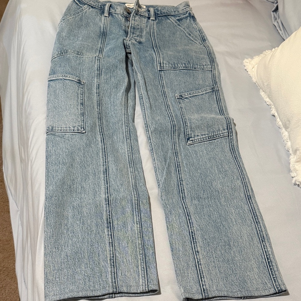 Abercrombie & Fitch Light Blue Denim Pants - Picture 4 of 6